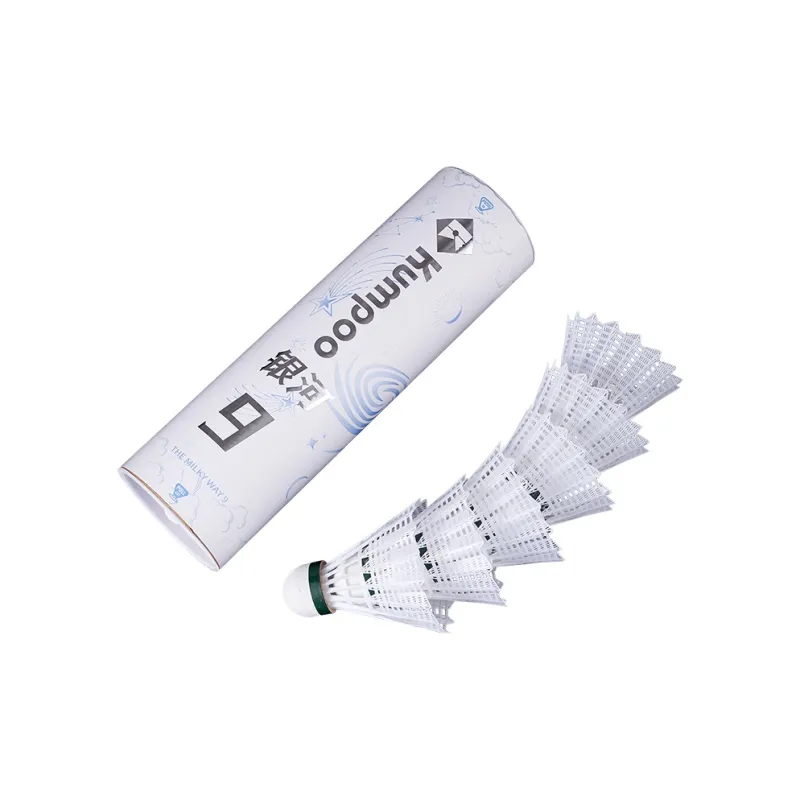 KUMPOO Silver River No. 9 Nylon Shuttlecock 6 Pack Nylon Competition Training Shuttlecocks-0