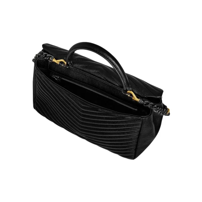 REBECCA MINKOFF Edie Genuine Leather Portable Crossbody Bag Shoulder Bag Large Size Women's Black-3
