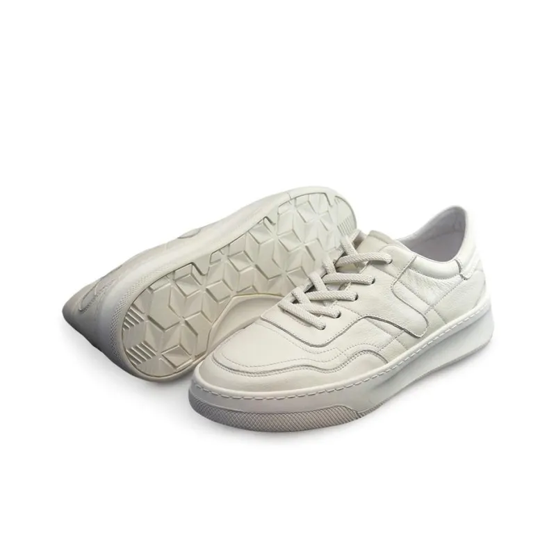 Devanro Small White Shoes Wear Resistant Breathable Slip Resistant Low Top Skateboard Shoes Men-3