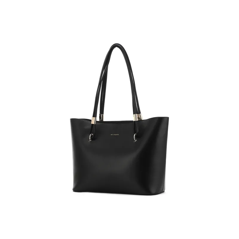 RED DRAGONFLY PU Commute, Shopping Bag, Tote Bag, Shoulder Bag Women's Black/Brown/Ecru-2