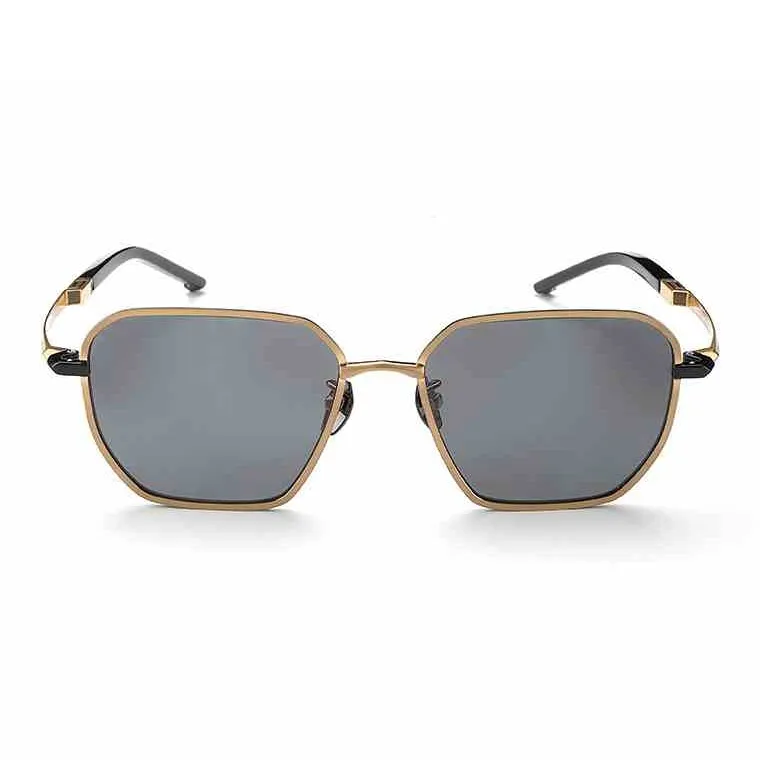 MORTON MUNCH Titanium Irregular Shape Sunglasses Men-1