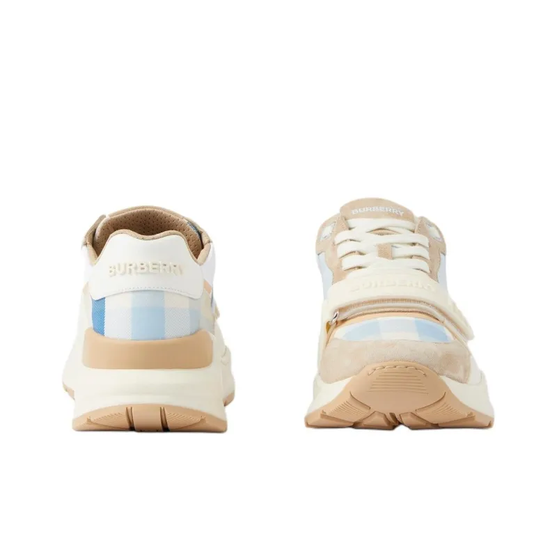 Burberry Low Top Sports Casual Shoes Women's White Blue-4