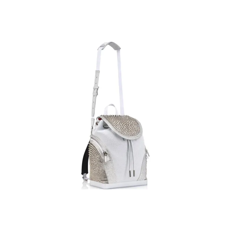 CL LUBOTING Cow Leather Backpack Men White-1