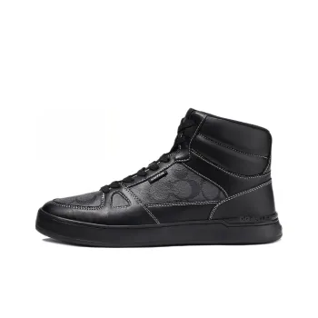 COACH High Top Stylish Skateboarding Shoes Men's Black