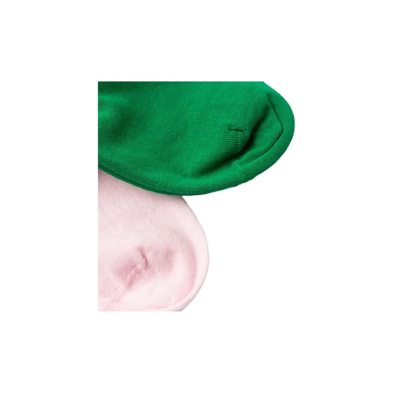 Adidas Mid Calf Socks Women's 2 Pack Green/Clear Pink-1