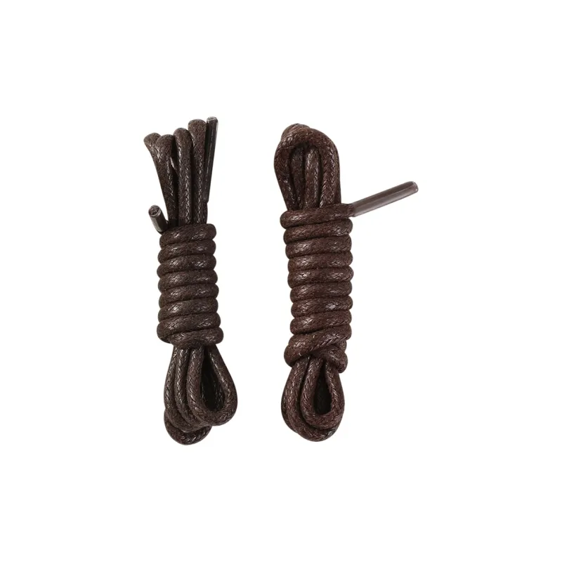 Footprint Tribe Polyester Cotton Blend Texture Lightweight Waxable Shoelaces Unisex-7