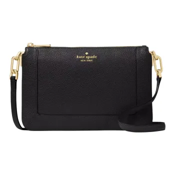 Kate Spade Litchi Grain Leather Shoulder Bag, Crossbody Bag Women's Black