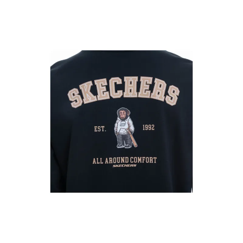 Skechers Funny Monster Sweatshirts Unisex Carbon Black-3