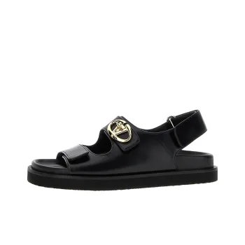 Valentino Logo Plaque Open Toe Sandals Women's