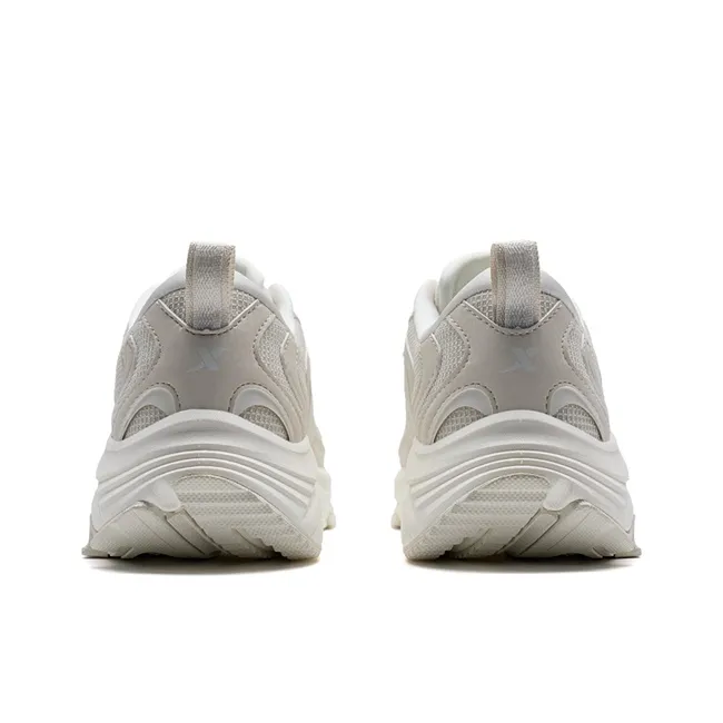 XTEP Anti Slip Wear Resistant Low Top Casual Running Shoes Women's White Gray-5