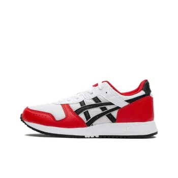 Asics Lyte Classic Anti-Slip Wear-Resistant Low-Top Kids' Skateboarding Shoes Black White Red Teenagers