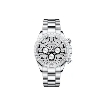 GUANQIN GUANQIN GJ16409 Automatic Mechanical Movement Stainless Steel Watchband Watch Men White Dial