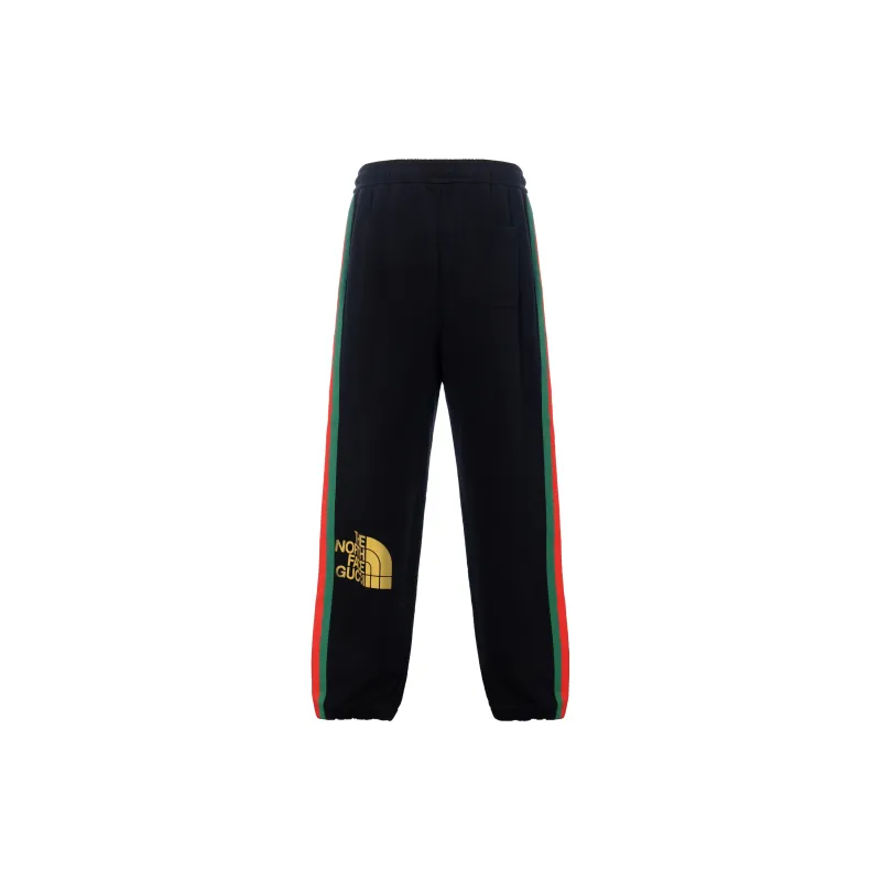 GUCCI X The North Face Web Print Cotton Jogging Pants-1