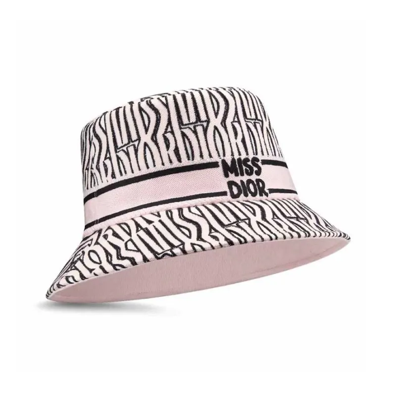 DIOR Cotton Bucket Hats Women's Light Pink-1