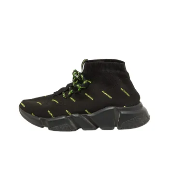 Balenciaga Speed Lace-Up 'All Over Print - Black Yellow Fluo'