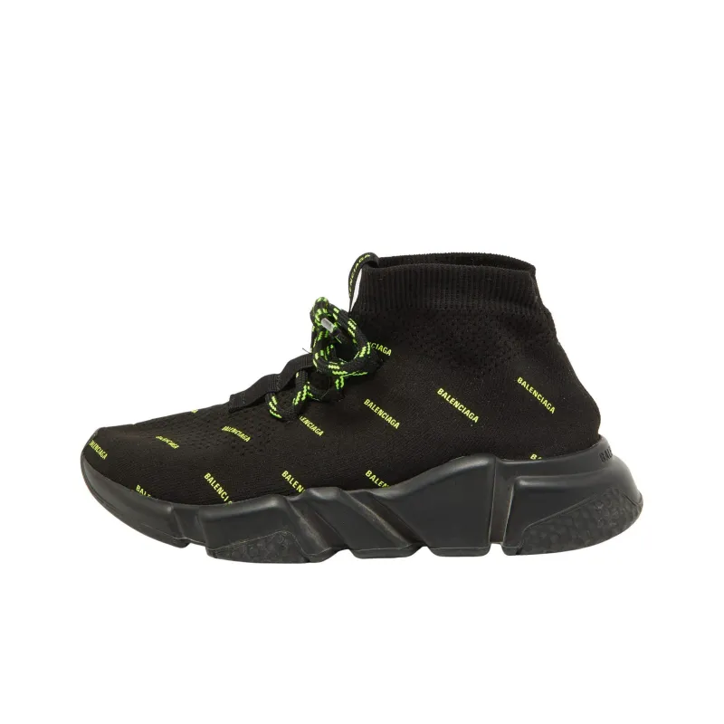 Balenciaga Speed Lace-Up 'All Over Print - Black Yellow Fluo'-0