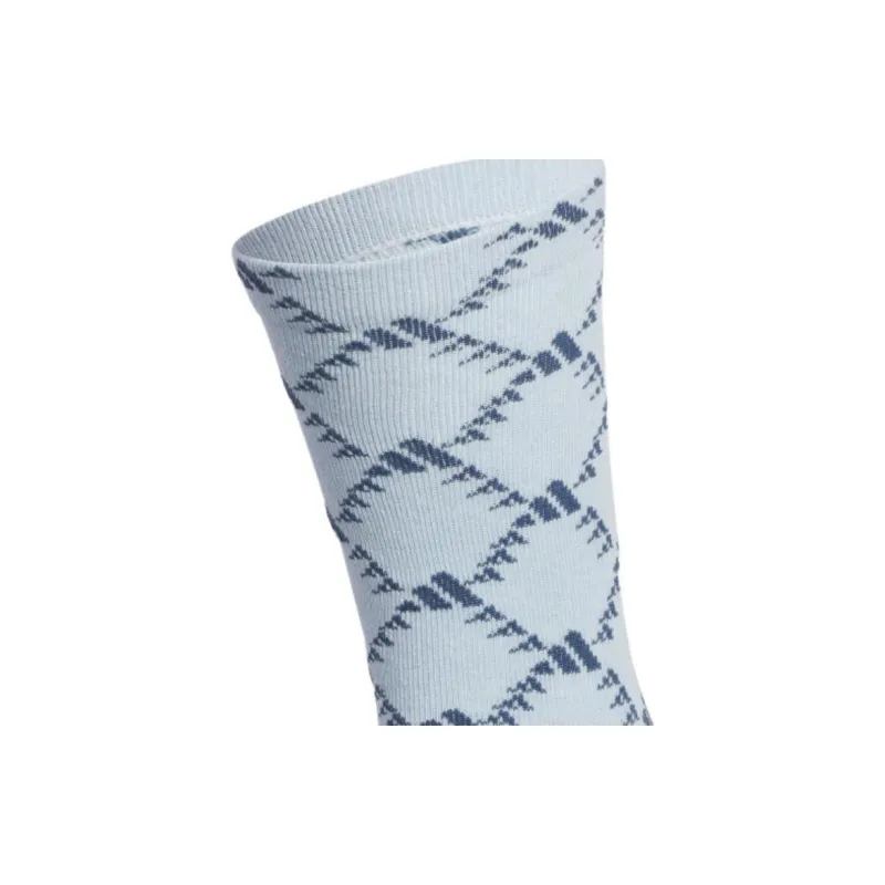 Adidas GOLF MONOGRAM SOCKS Mid-Calf Socks Men's 1 Pack Light Blue-2