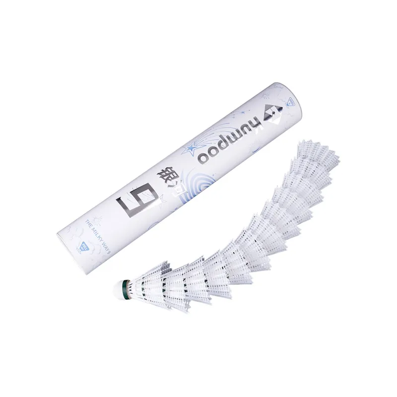 KUMPOO Silver River No. 9 Nylon Shuttlecock 6 Pack Nylon Competition Training Shuttlecocks-10