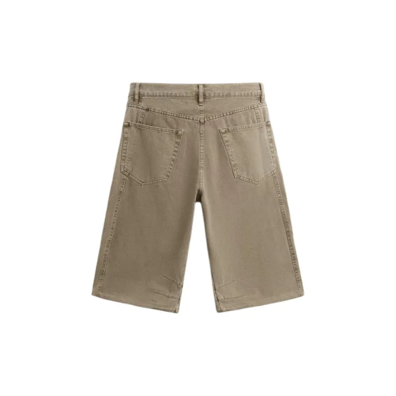 ZARA Cargo Shorts Men Light Brown Yellow-1