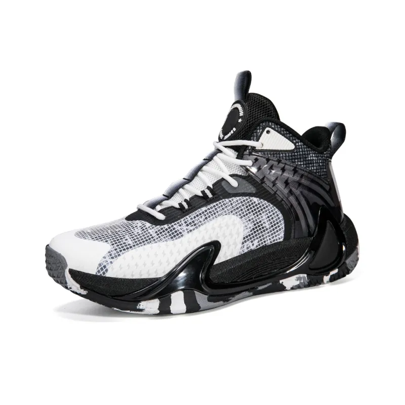 ANDEZHANMUSI Slip Resistant And Abrasion Resistant Coverage Mid Top Basketball Shoes Unisex-1