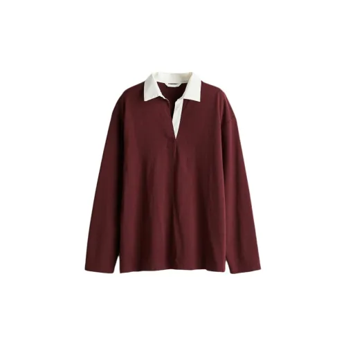 H&M Polo Shirts Women's Burgundy