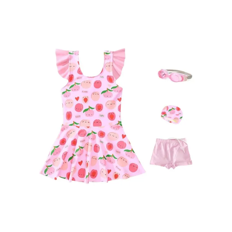 Yalu Preferred Swimming Sets Polyester+Elastane Hot Spring/Beach Kids-6