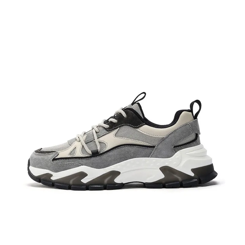 JEEP SPIRIT Slip Resistant And Breathable Chunky Sneakers Men Light Sandy-0