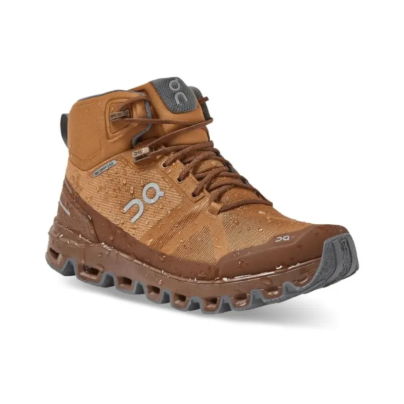 On Cloudrock Waterproof Mid-Top Hiking/Trekking Shoes Women's Brown-2