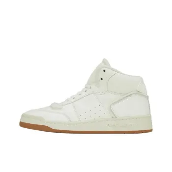 SAINT LAURENT Round Toe Lace-Up Sneakers Women's