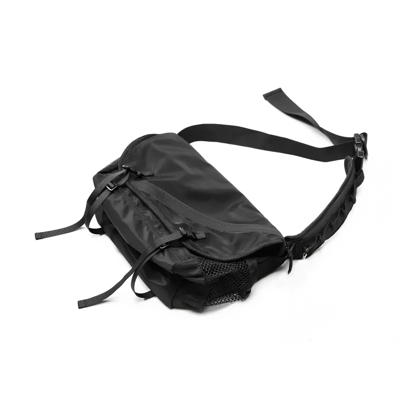 CHAOFANJI Nylon Crossbody Bag, Shoulder Bag Tubas Unisex Black-1