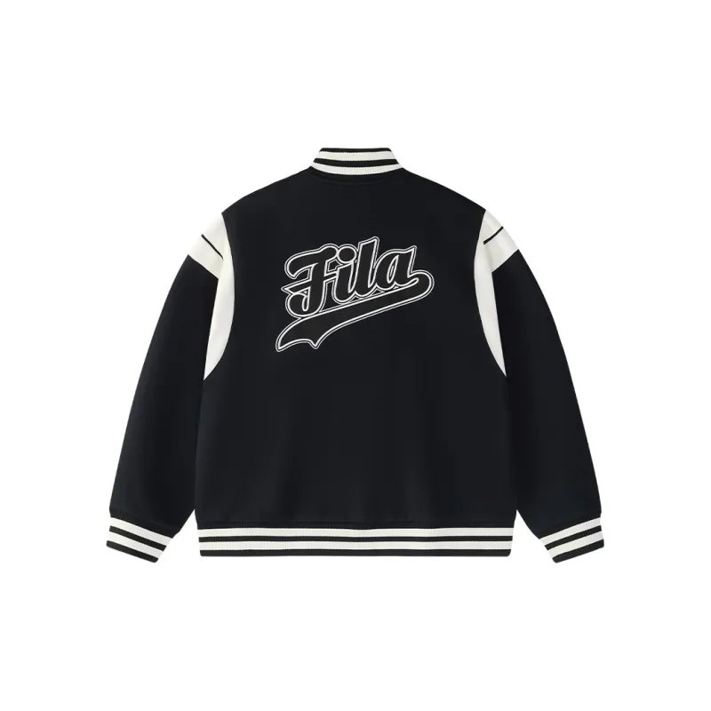 FILA FUSION Baseball Jacket Unisex Jet Black-1