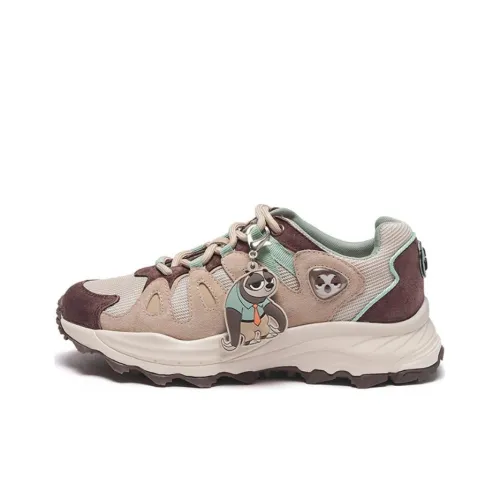 Disney X Hotwind Chunky Sneakers Women's Low-Top Beige Brown