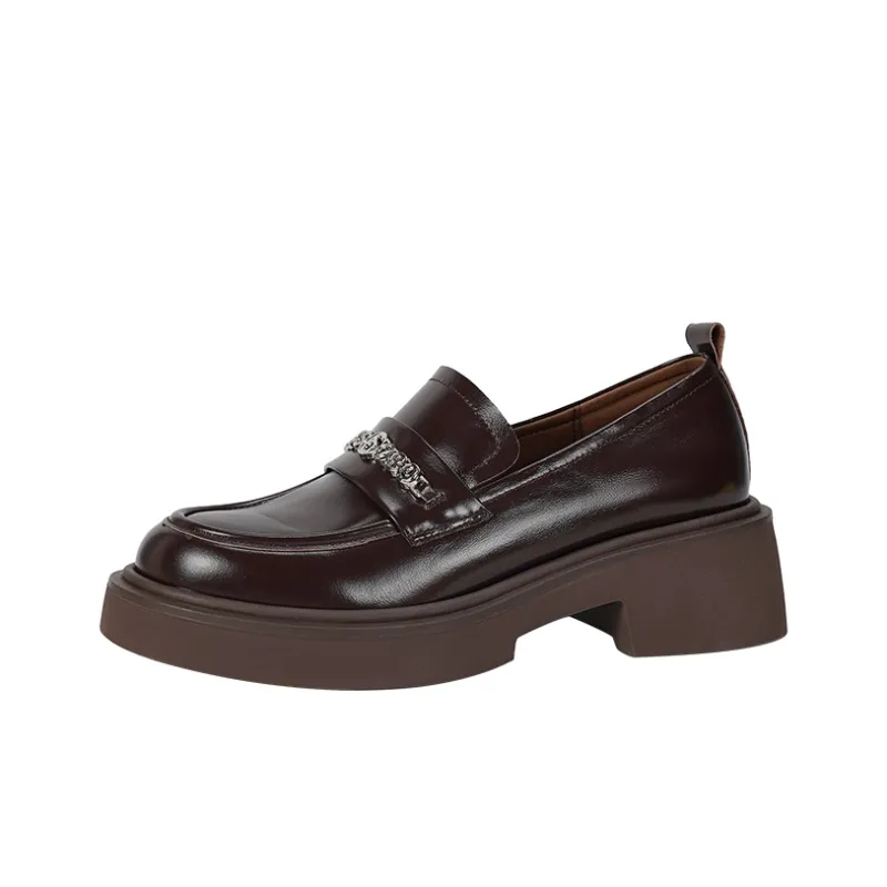 WUDASHU Loafers Women's Black, Brown-6
