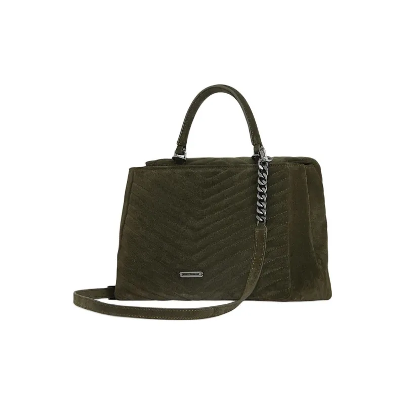 REBECCA MINKOFF Edie Genuine Leather Crossbody Handbag Shoulder Bag Large Size Women's Moss Green-1