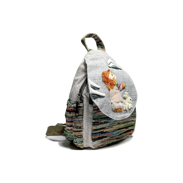 ESNSY Linen Backpack Regular Women's Image Color-1