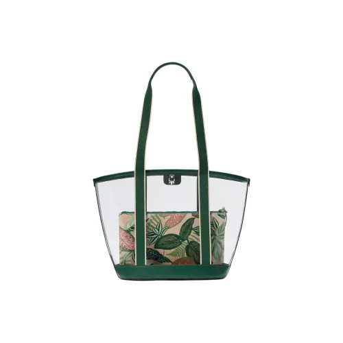 Kate Spade PVC Tote Bag Shopping Bag Shoulder Bag Handbag Medium Size Women's Green Multicolor
