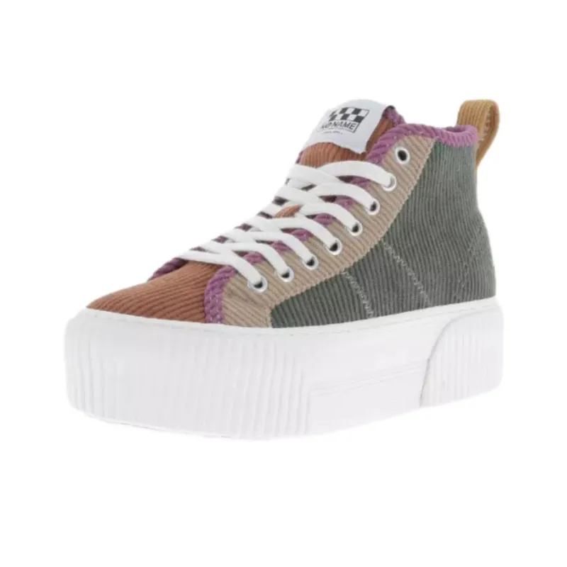NO NAME Anti Slip Wear Resistant Mid Top Skateboard Shoes Women's Brown-1