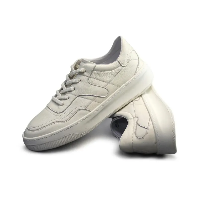Devanro Small White Shoes Wear Resistant Breathable Slip Resistant Low Top Skateboard Shoes Men-2