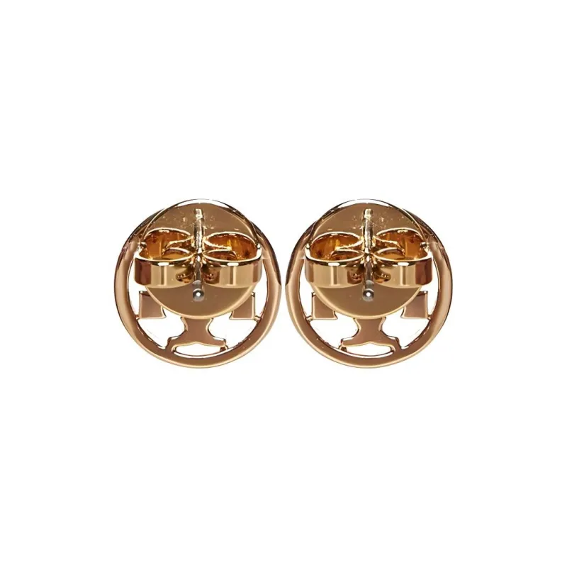 TORY BURCH Miller Double T Logo Plaque Stud Earrings-5