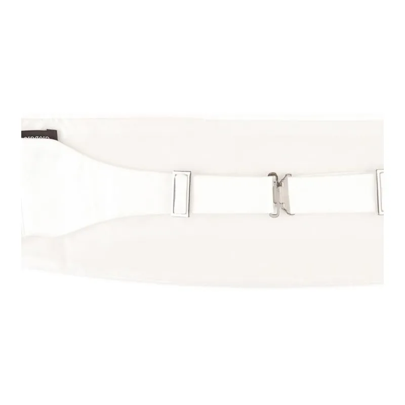 EMPORIO ARMANI Mulberry Silk Belt Men White 12-2