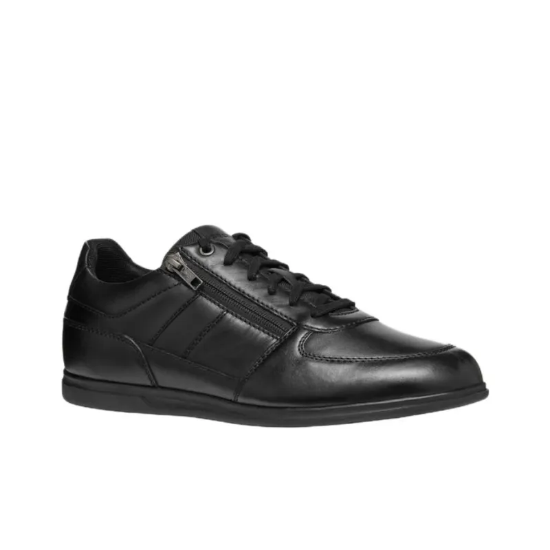 GEOX Low Top Skateboard Shoes Men Black-1
