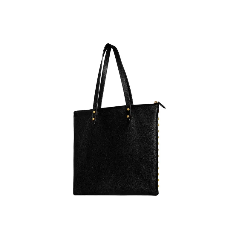 REBECCA MINKOFF Genuine Leather Tote Bag Shopping Bag Shoulder Bag Handbag Women's Black-1