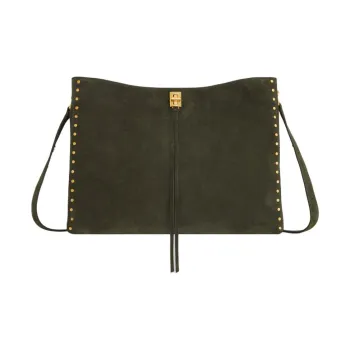 REBECCA MINKOFF Suede Leather Crossbody Bag Shoulder Bag Women's Moss Green