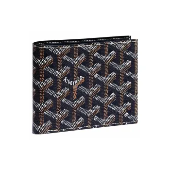 GOYARD SAINT-FLORENTIN Canvas With Leather Wallet Unisex Marine Blue