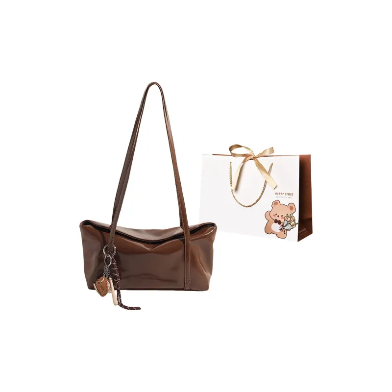 ERANGBEAR PU Shoulder Bag Regular Women's Mud Brown/Ancora Red/Coffee/Black-6