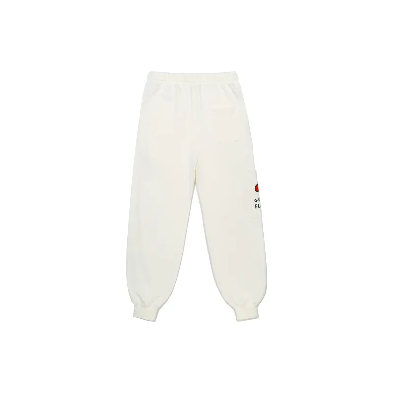 Guuka Casual Pants Unisex Cream White-1