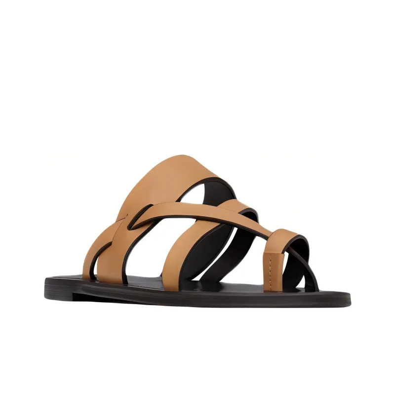 SAINT LAURENT Culver Leather Slides-2