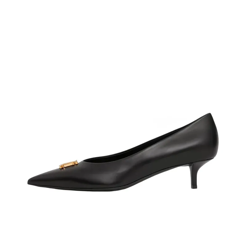 Burberry Slim Heel Mary Jane Shoes Women's Black-0
