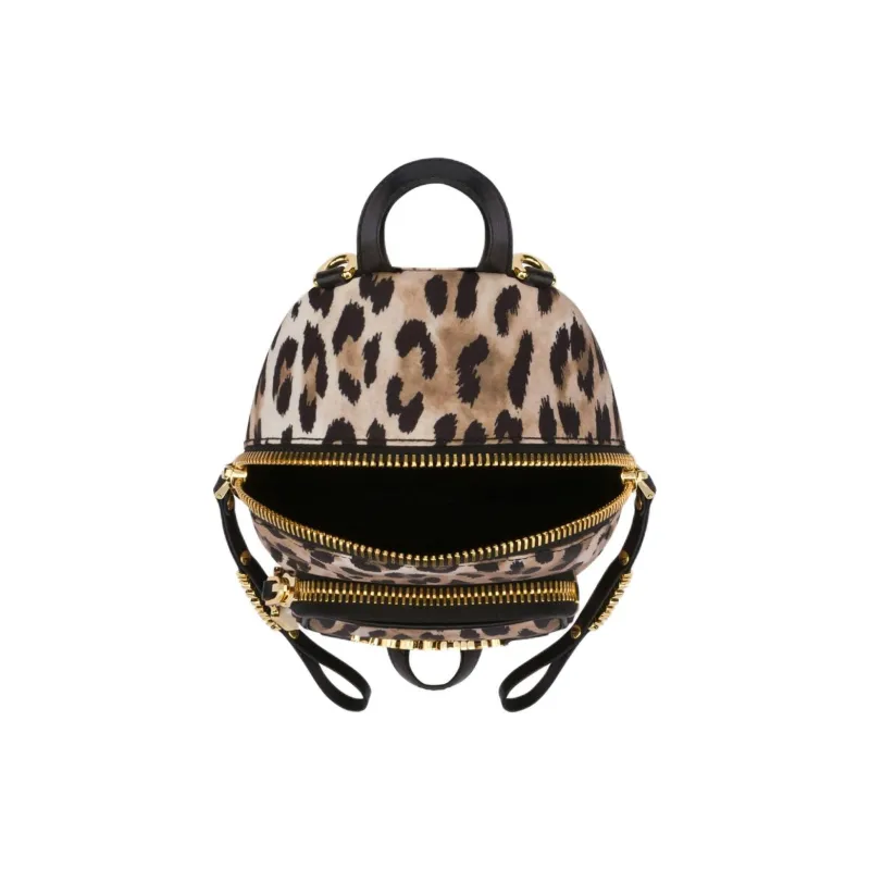 MOSCHINO Cotton Backpack Mini Women's Beige-2