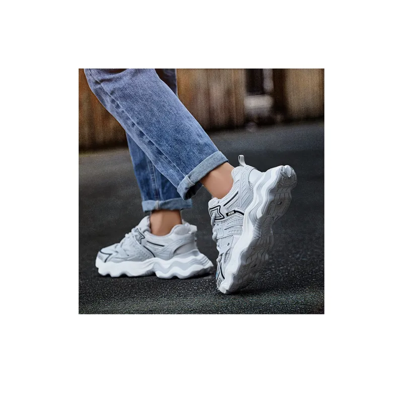 JKEM Cushioned Slip Resistant Abrasion Resistant Low Top Chunky Sneakers Men-9